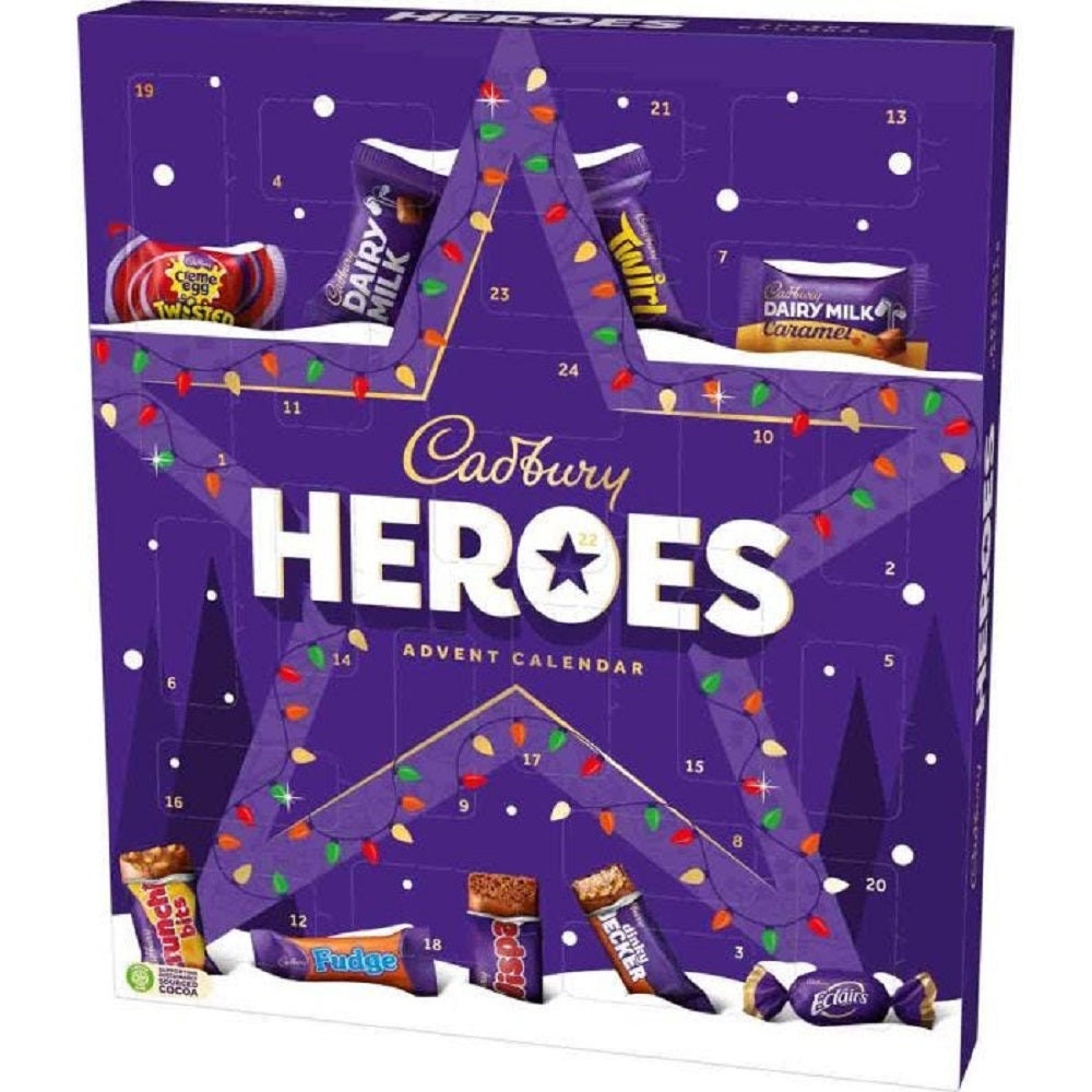 Cadbury Heroes Advent Calendar Chocolate 230G – UK chocolate advent calendar for Christmas