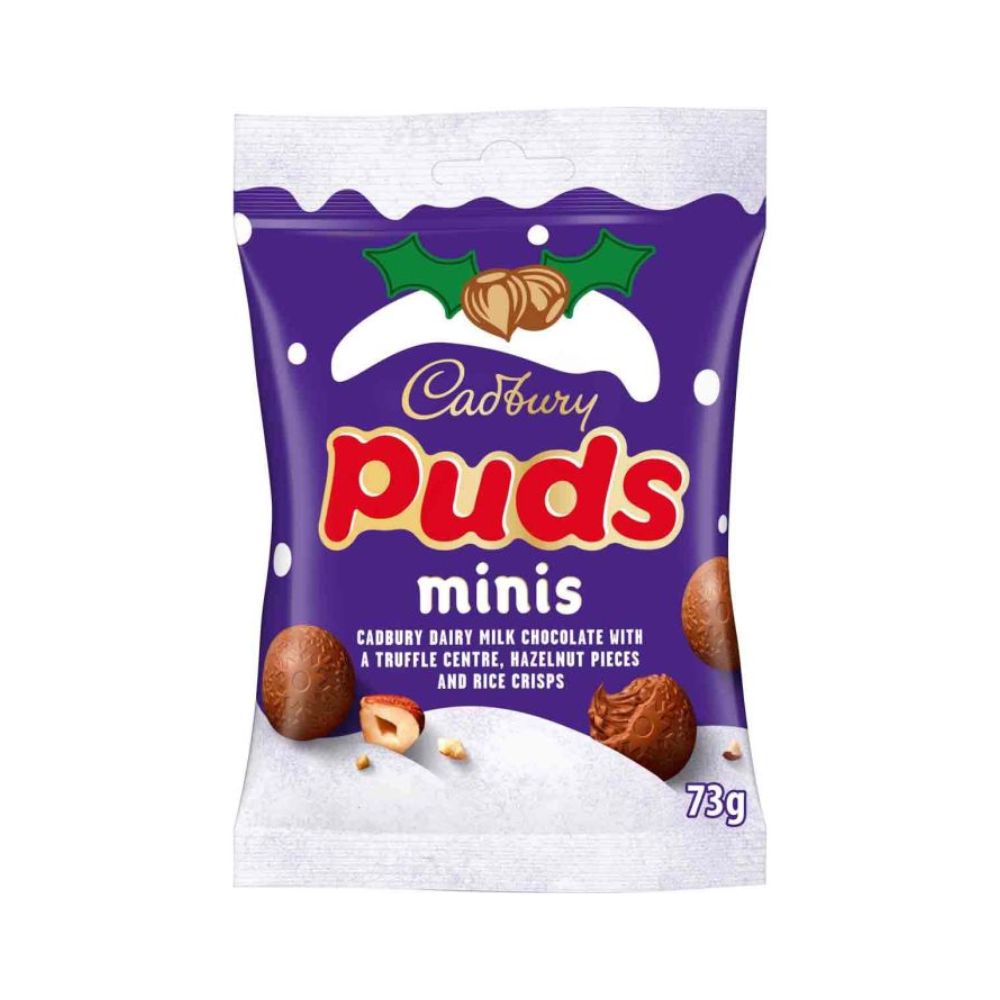 Cadbury Puds mini Christmas chocolates clipstrip, 73g