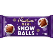 Cadbury Mini Snowballs Chocolate Bar 110G – UK Christmas chocolate stocking filler