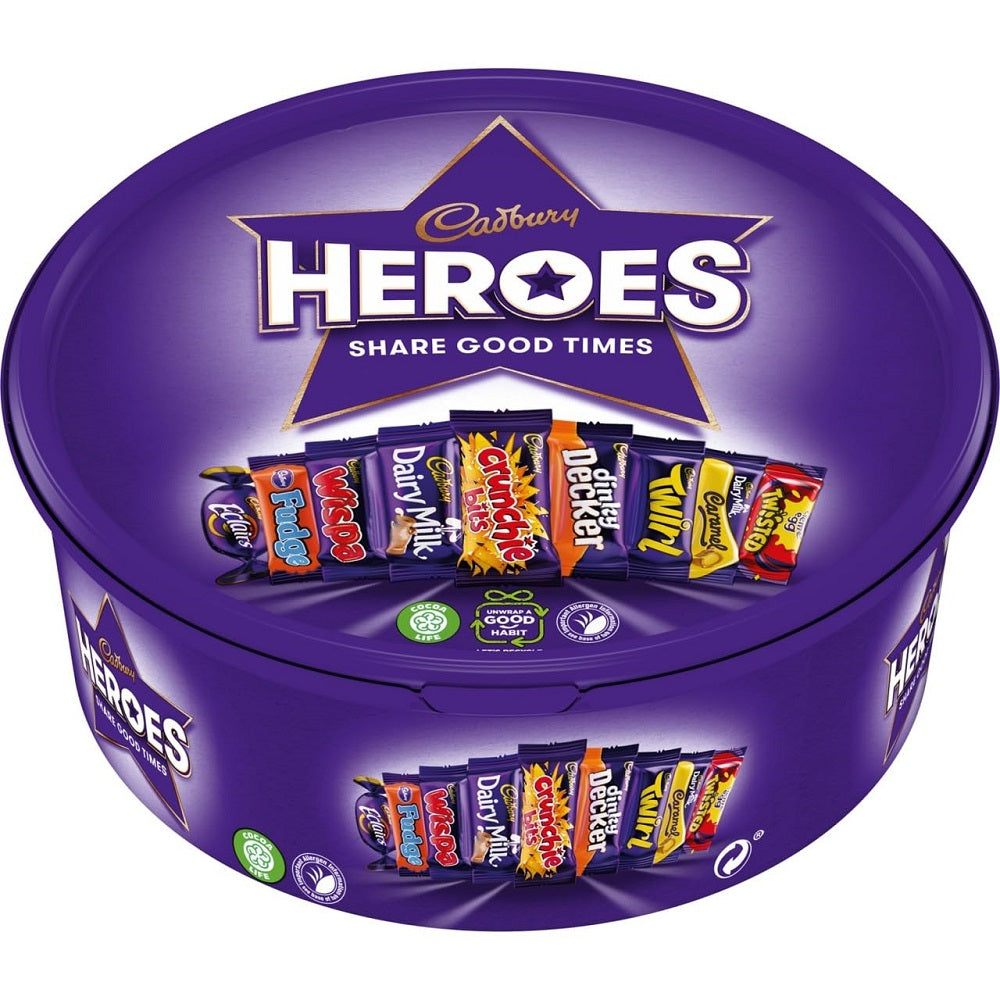 Cadbury Heroes assorted chocolate tub, 475g