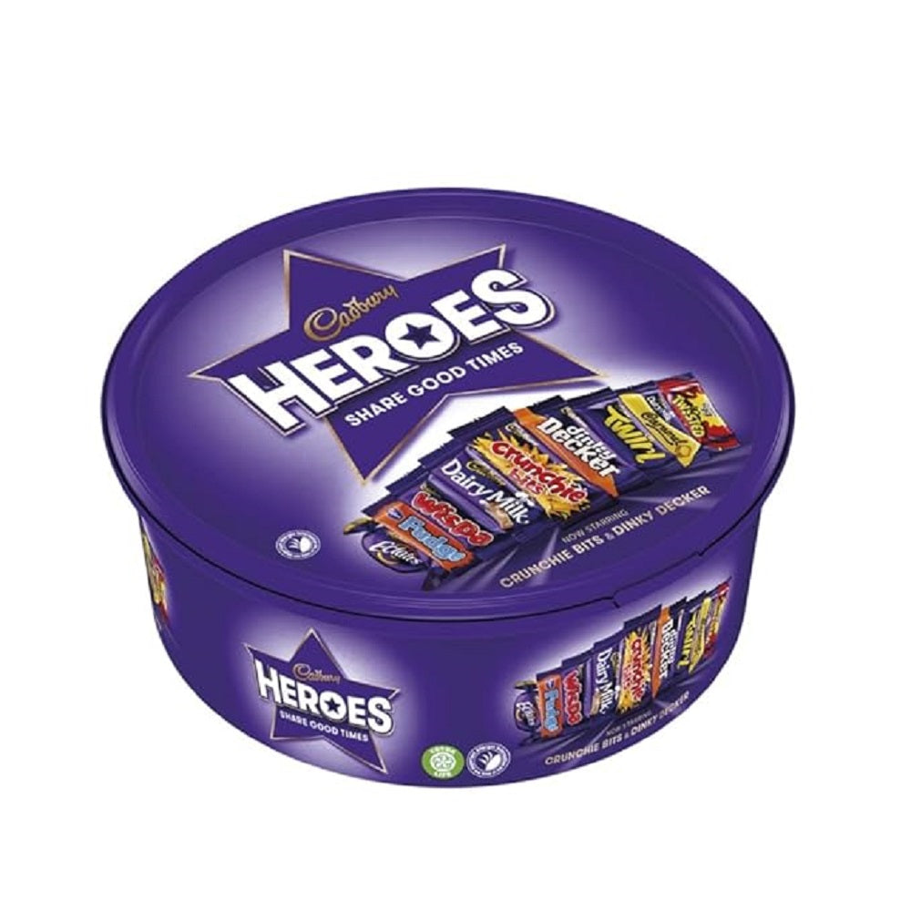 Cadbury Heroes Tin 600G – UK Christmas confectionery gift tin