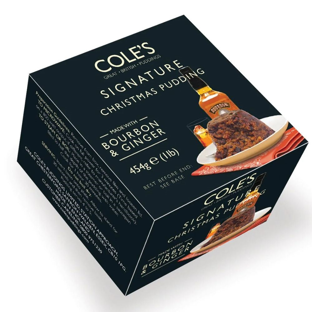 Cole's Signature Christmas Pudding 454g – traditional British festive fruit pudding with rich Christmas flavours.