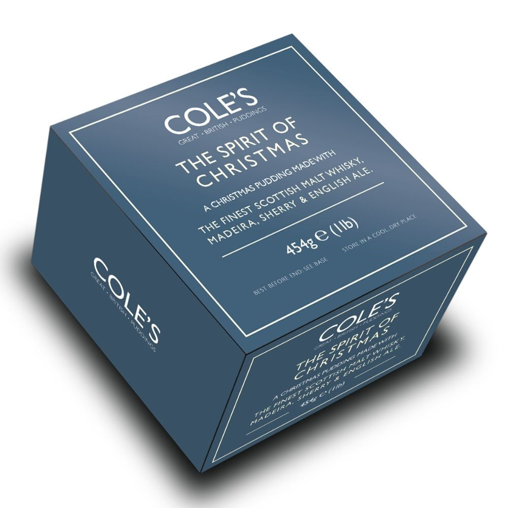 Cole's The Spirit Of Christmas Pudding 454g – traditional British Christmas fruit pudding with rich festive flavours.