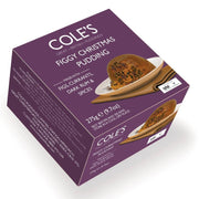 Cole's Figgy Christmas Pudding 275g – traditional British festive fruit pudding with rich fig and Christmas flavours.