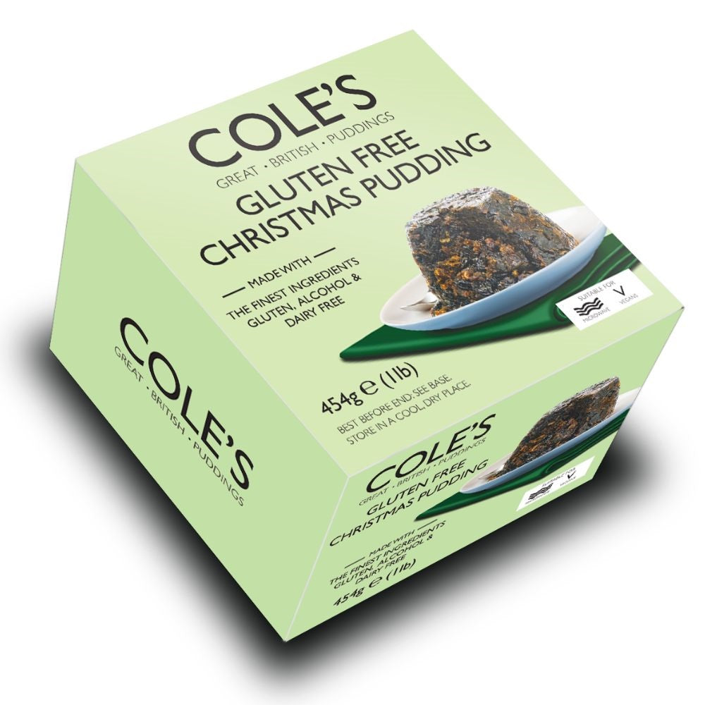 Cole's Gluten and Alcohol Free Christmas Pudding 454g – traditional British festive pudding with rich fruity flavours.