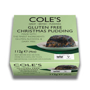 Cole's Gluten and Alcohol Free Christmas Pudding 112g – traditional British festive fruit pudding.