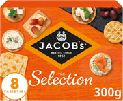 Jacob's The Selection 8 Cracker Varieties 300g – assorted British crackers for cheese, dips and sharing.