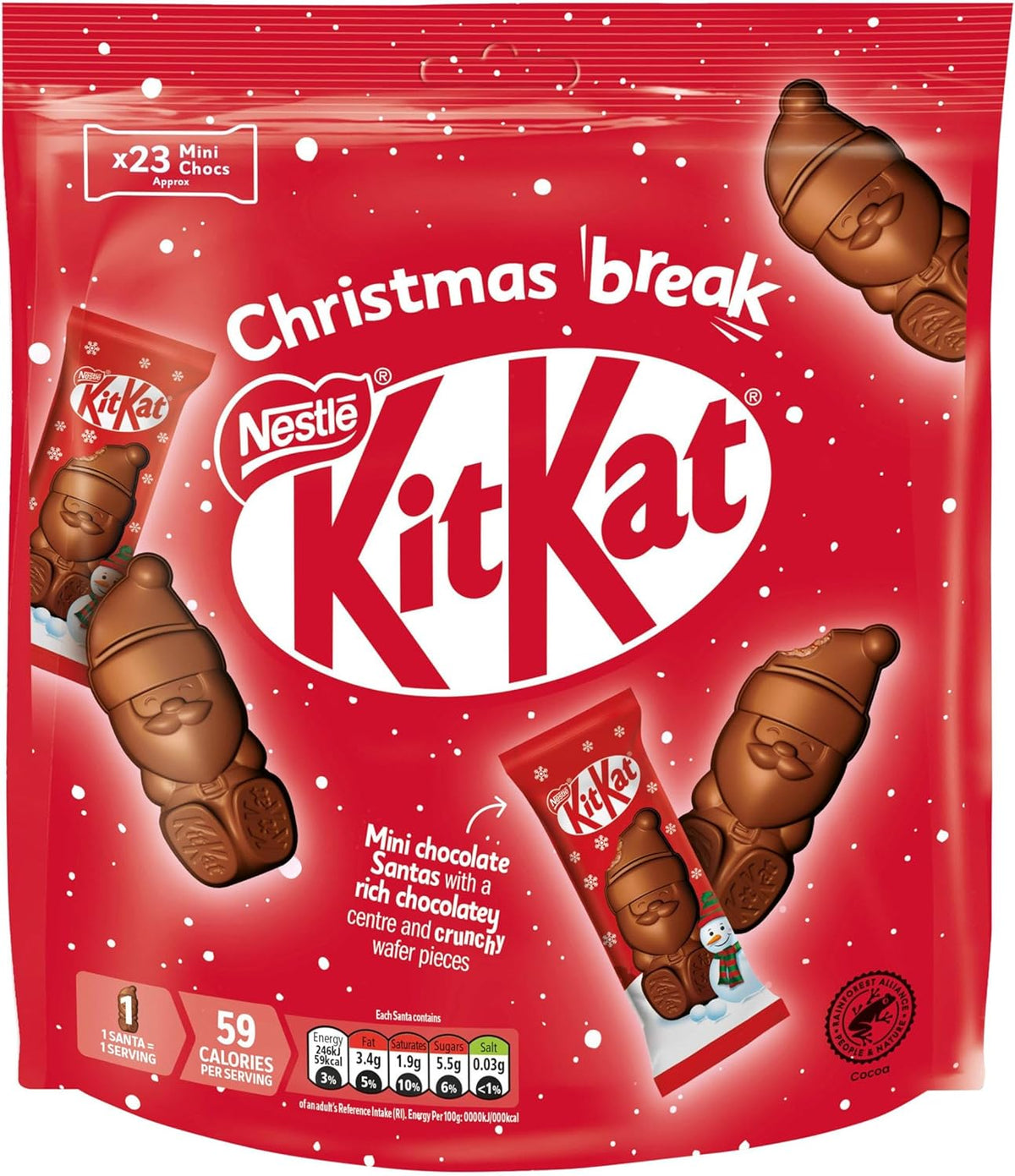 KitKat Santa 264g chocolate sharing bag for Christmas