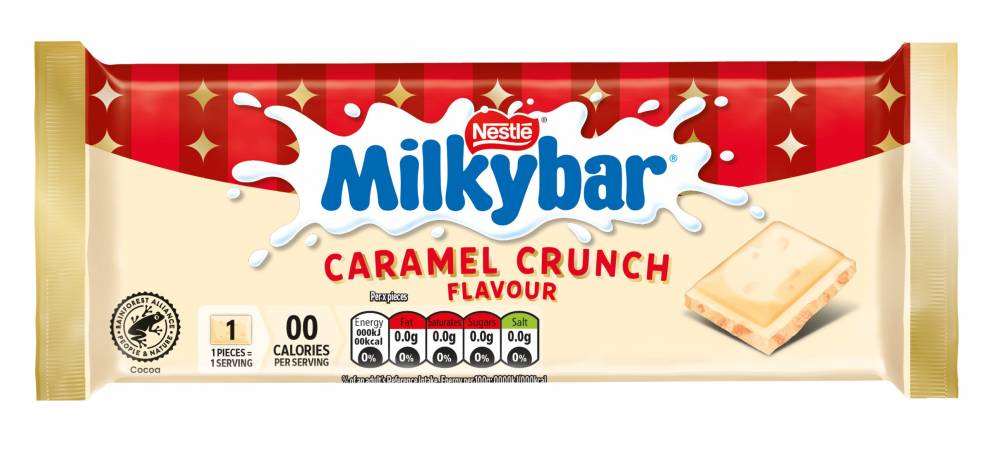 Milkybar Caramel Christmas Block 90G – UK Christmas chocolate stocking filler