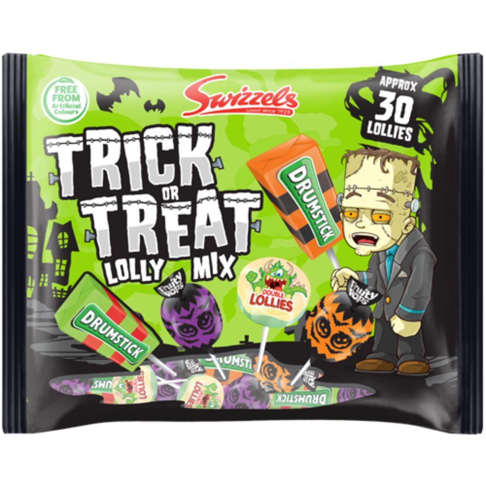 Swizzels Matlow Trick or Treat Lolly Bag 330g Halloween sweets assortment