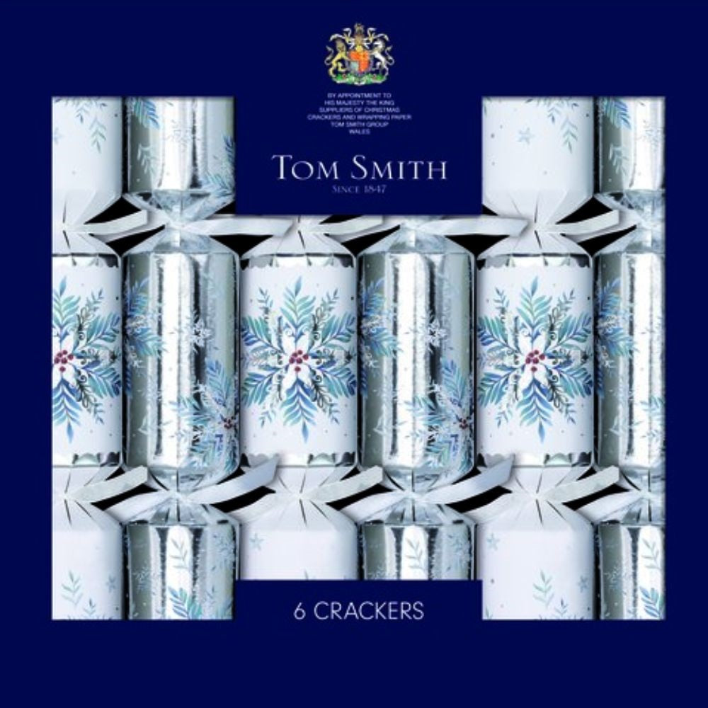 Tom Smith Cracker 6X14" - Gentle Snowfall Premium – festive British Christmas cracker set