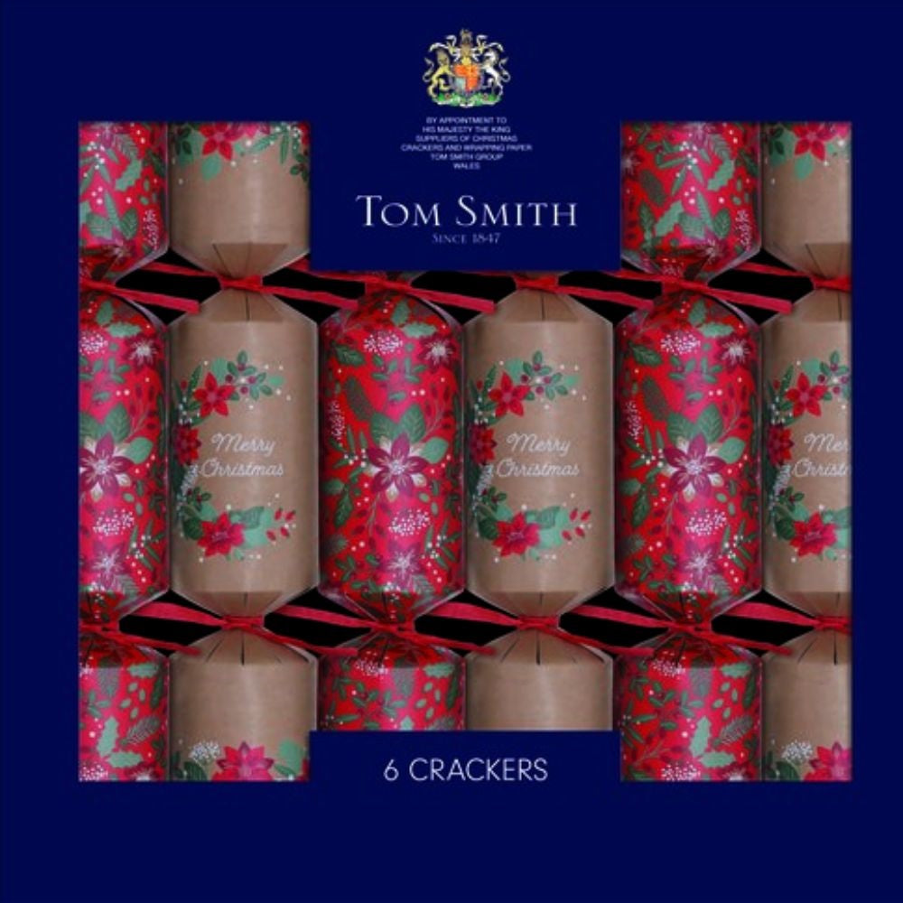 Tom Smith Cracker 6X14" - Evergreen Haven Premium – festive British Christmas cracker set
