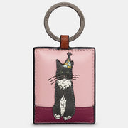 Yoshi Tuxedo Party Cats Leather Keyring