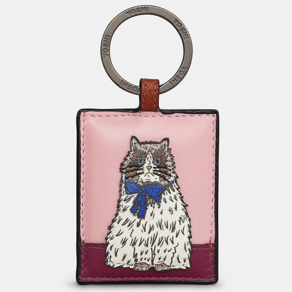 Yoshi Birman Party Cats Leather Keyring