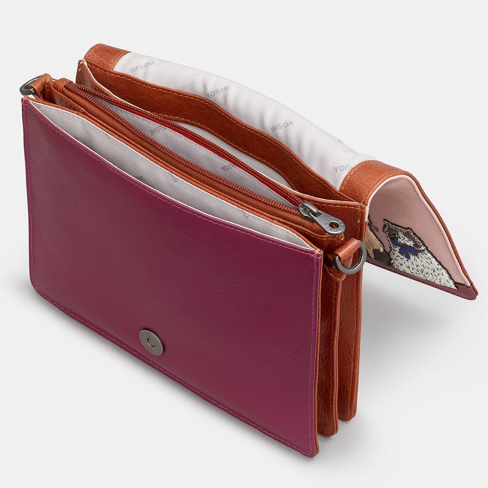 Yoshi Party Cats Triple Gusset Flap Over Cross Body Bag