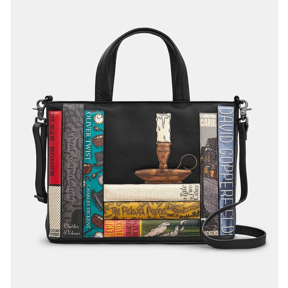 Yoshi Dickens Bookworm Black Leather Mulitiway Grab Bag