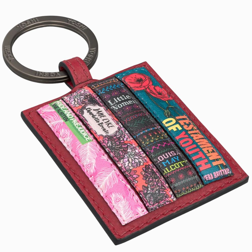 Yoshi Bookworm Cherry Red Leather Keyring