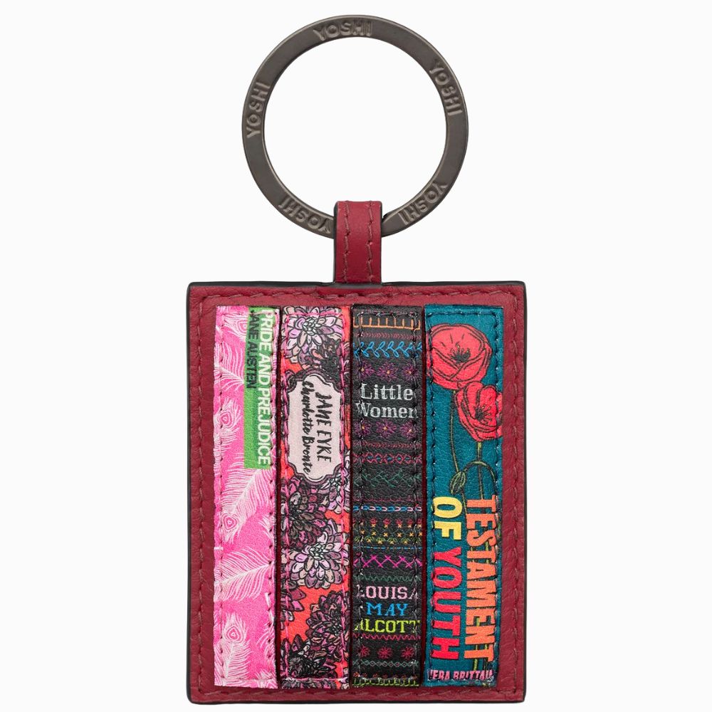 Yoshi Bookworm Cherry Red Leather Keyring