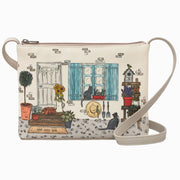 Yoshi Country Cottage Warm Grey Leather Cross Body Bag