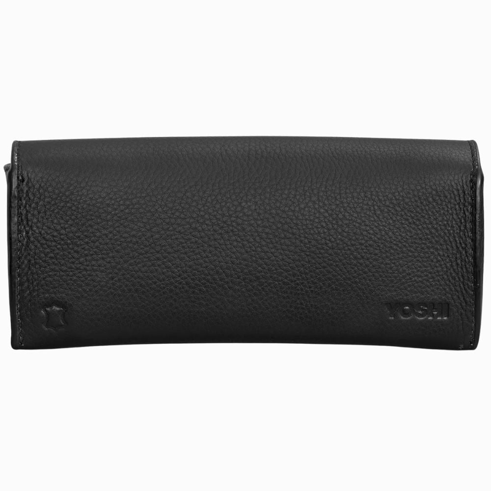 Yoshi Bark to Bark Black Leather Glasses Case