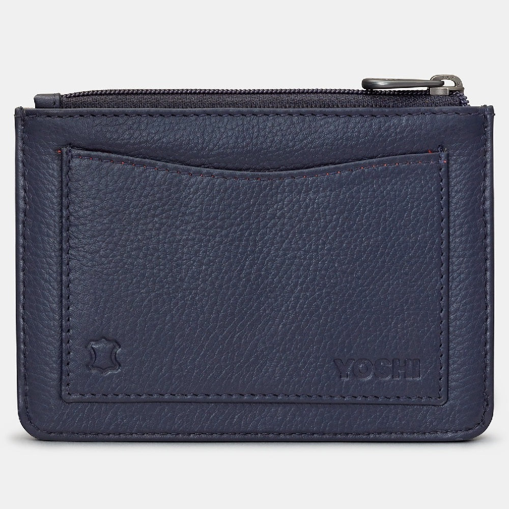 Yoshi Navy Jane Austen Bookworm Zip Top Leather Purse