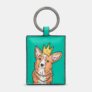Yoshi Jade Green Happy Hounds Queenie The Corgi Leather Keyring