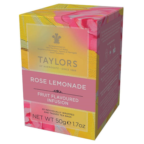 Taylors of Harrogate Creations Rose Lemonade Infusion 20 Wrapped Teabags