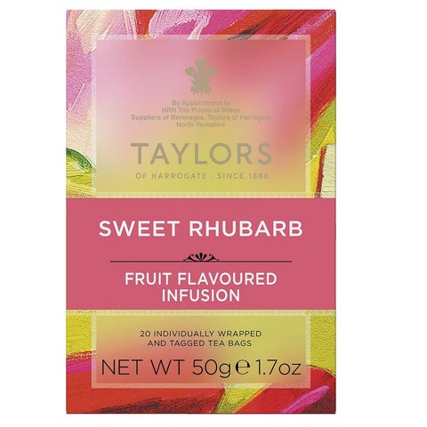 Taylors of Harrogate Yorkshire Sweet Rhubarb Yorkshire Infusion Tea - 20 Teabags