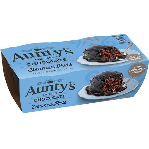 Aunty's Chocolate Steamed Puddings 2 X 95G