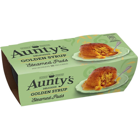 Aunty'S Golden Syrup Steamed Puddings 2 X 95G