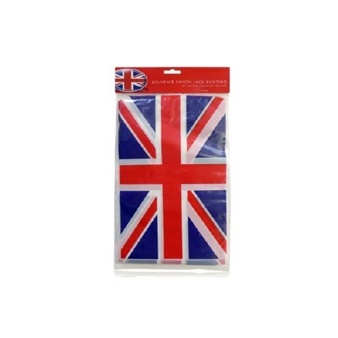 Elgate Bunting Union Jack Rectangular PVC 10 Flags for every occasion 12FT