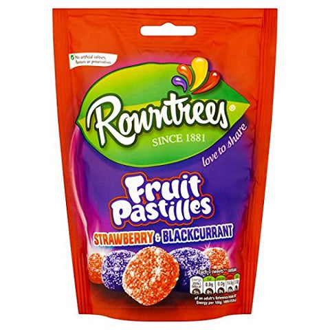 Rowntree's Fruit Pastilles Strawberry & Blackcurrant Pouch 143g