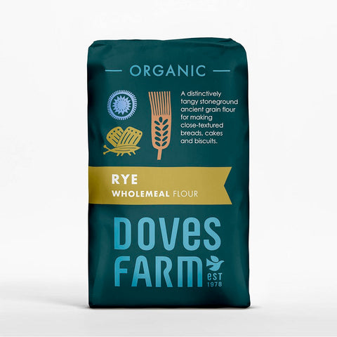Doves Farm Organic Stoneground Wholemeal Rye Flour 1kg