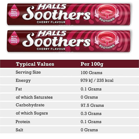 Halls Soothers Cherry Flavour 10s - 45g