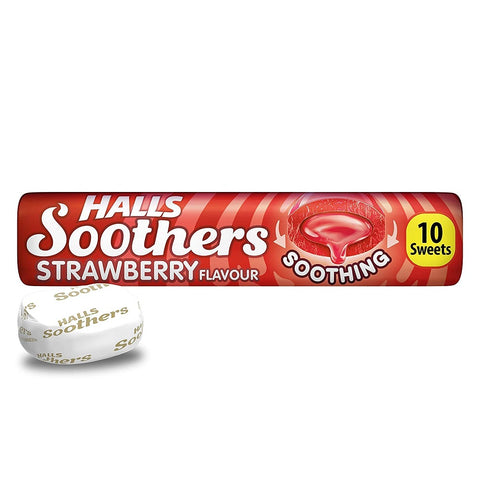 Halls Soothers Strawberry Flavour 10s - 45g