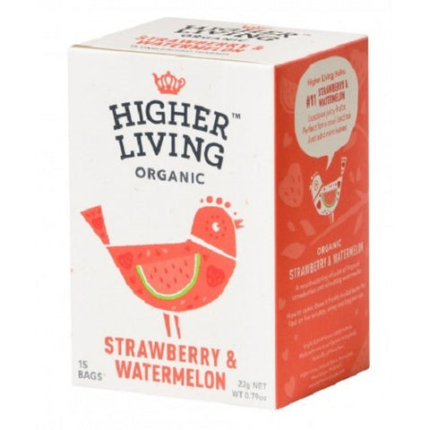 Higher Living Organic Tea - Strawberry & Watermelon 22g (15 Teabags)