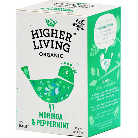 Higher Living Organic Tea - Moringa & Peppermint 22g