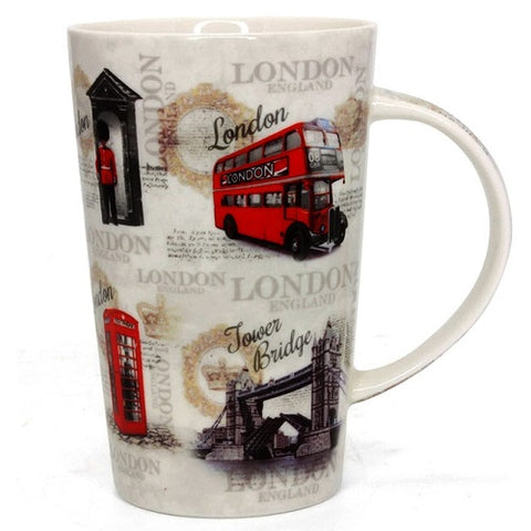 Lesser & Pavey Vintage Style Fine China Coffee/Latte Mug with London Buckingham Palace
