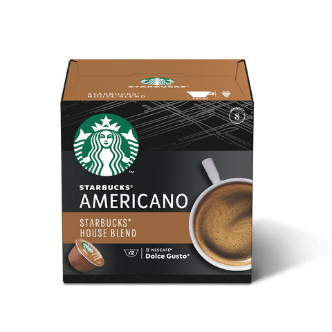 Nescafe Starbucks Dolce Gusto House Blend Americano 12 Coffee Capsules 102g