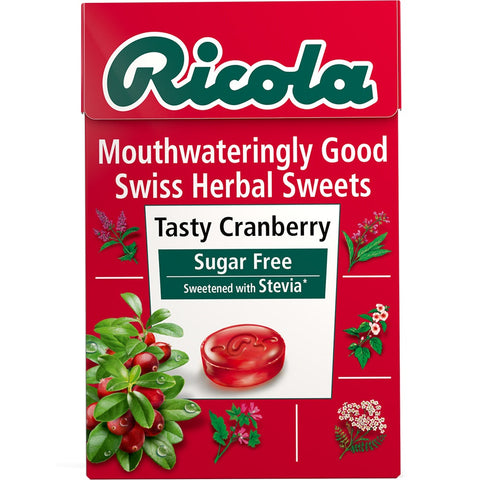 Ricola Tasty Cranberry with Vitamin C - Sugar Free Swiss Herbal Sweets 45g