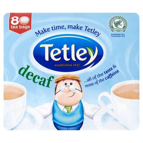 Tetley Tea Decaffeinated 80 Bags - 250g