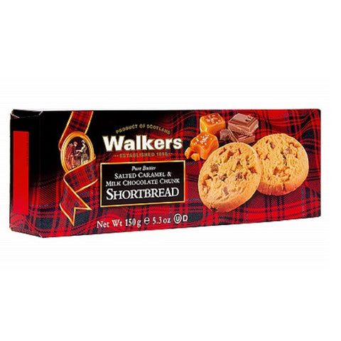 Walkers Shortbread Salted Caramel & Milk Chocolate Chunk Cookies, 5.3 Ounces