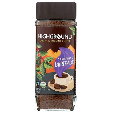 Highground Organic Instant Coffee, 3.53 Ounce