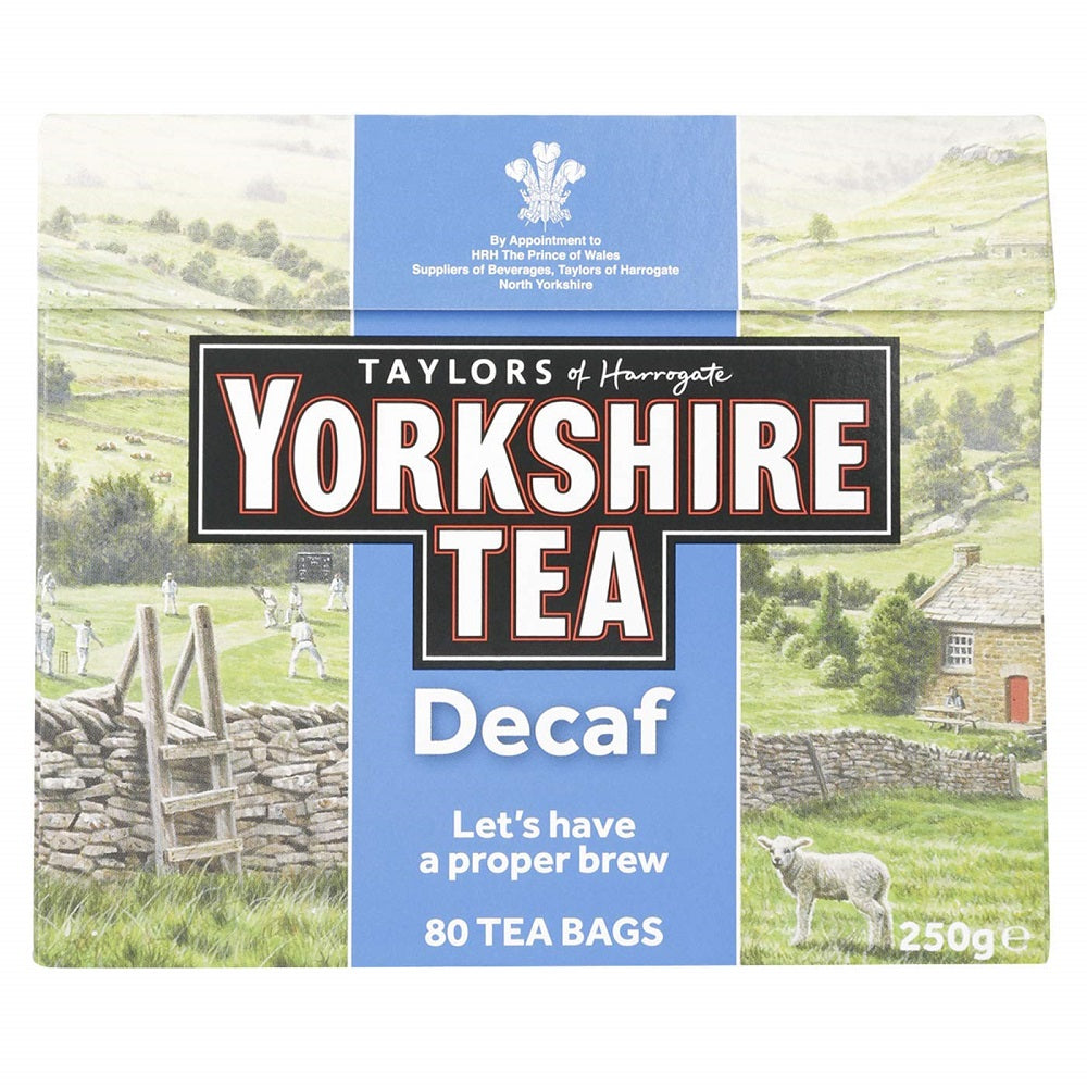 Taylors of Harrogate Yorkshire Tea Decaf, 80 Teabags– British Food Supplies